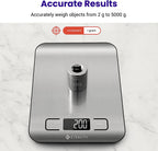 Etekcity Food Kitchen Scale, Digital Grams and Ounces for Weight Loss, Baking, Cooking, Keto and Meal Prep, LCD Display, Medium, 304 Stainless Steel