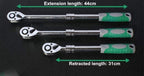 Peixiang Sturdy Repair Wrench 3pcs 1/2Inch Auto Telescopic Ratchet Wrench Universal Key Spanner Length 31-44cm Torque Wrench Car Bike Repair Tools Safety