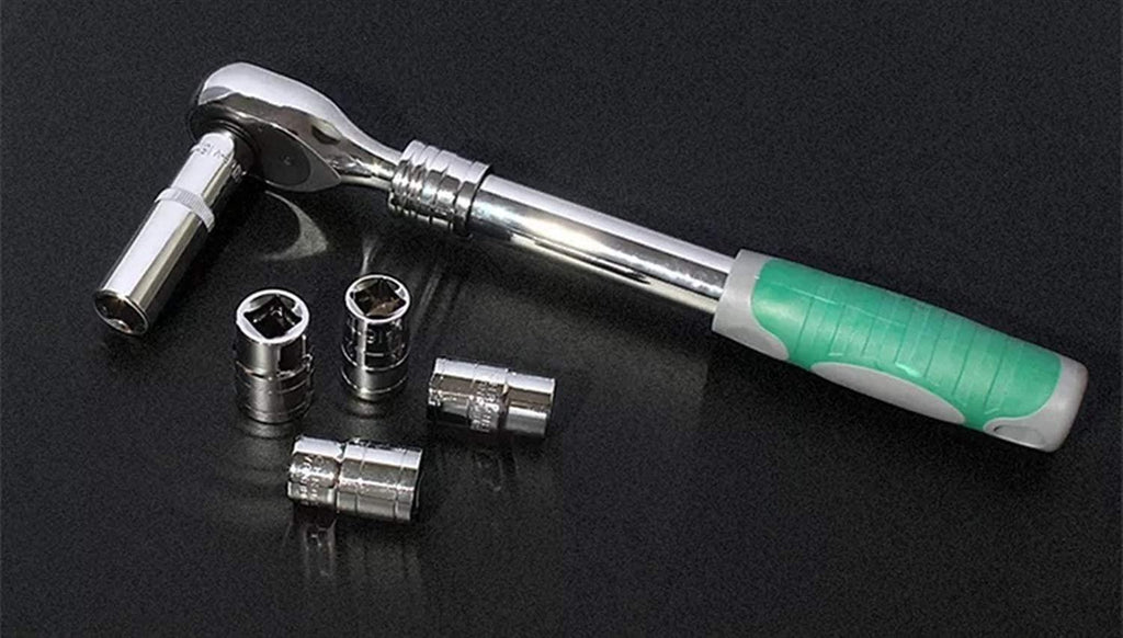 Peixiang Sturdy Repair Wrench 3pcs 1/2Inch Auto Telescopic Ratchet Wrench Universal Key Spanner Length 31-44cm Torque Wrench Car Bike Repair Tools Safety