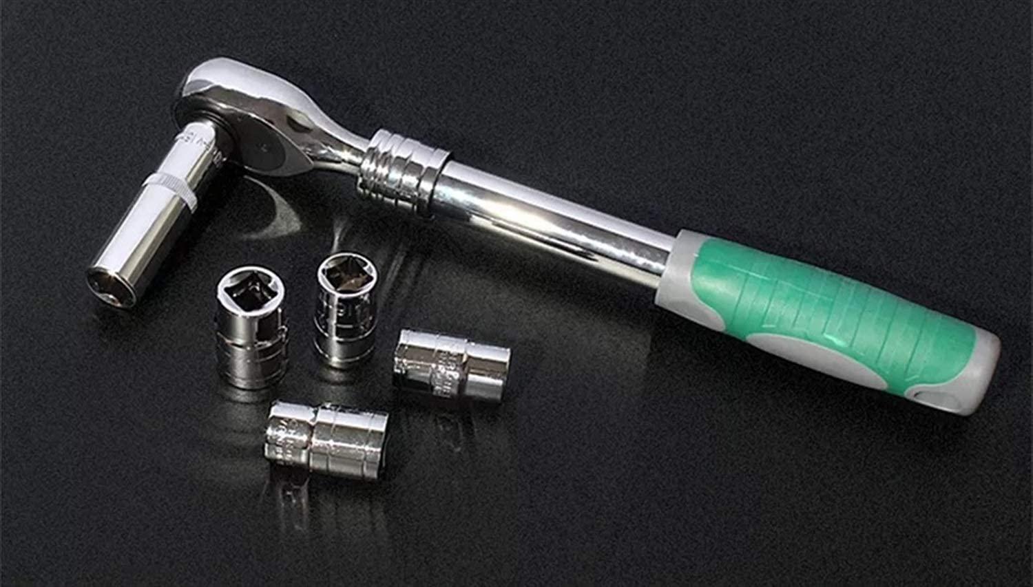 Peixiang Sturdy Wrench 3pcs 1/2Inch Auto Telescopic Ratchet Wrench Universal Key Spanner Length 31-44cm Torque Wrench Car Bike Repair Tools Repair Tools Safety