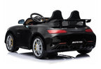 2 Seater 12V powered Mercedes ride on car 4WD for kids Remote Control LED lights Opening doors MP3 - Black