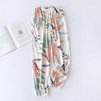 floral printed soft pants with pocket