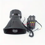 12V Car Alarm Air Horn Tone Sound Car Emergency Siren Car Siren Horn Mic PA Speaker System Emergency Amplifier Hooter 60W 110DB