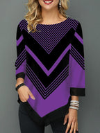 Fashion Round Neck Loose Irregular Top