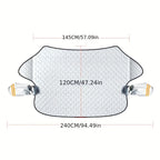 Car Snow Cover Sunshade,Thickened Car Snow Visor 9 Magnets Are Strongly Fixed, Protecting The Car's Front Windshield From Sunlight, UV And Snow, Etc.