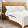 LuxClub Twin XL Sheets Set - Soft Kids Twin Bed Sheets for Boys and Girls, 4 PC Deep Pockets 18" Eco Friendly Wrinkle Free Cooling Sheets Machine Washable Hotel Bedding Silky Soft (TwinXL, White)