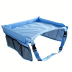 Road Trip Essentials Travel Tray,  For Car Seats LarActivity Lap Tray Table Pocket Organizer Loved By Toddlers