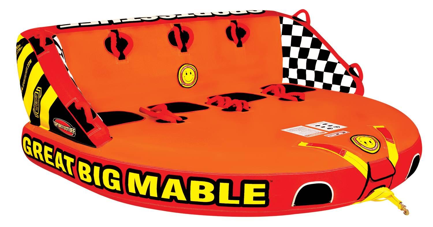 SPORTSSTUFF 53-2218 Great Big Mable Quadruple Rider Towable Tube w/ 60' Tow Rope