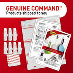 Command Large Utility Hooks, Damage Free Hanging Wall Hooks with Adhesive Strips, No Tools Wall Hooks for Hanging Decorations in Living Spaces, 7 White Hooks and 12 Command Strips