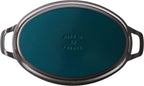 Staub Cast Iron 12.5-inch x 9-inch Oval Baking Dish - Matte Black, Made in France