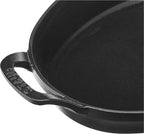 Staub Cast Iron 12.5-inch x 9-inch Oval Baking Dish - Matte Black, Made in France