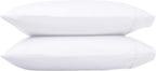 Basics 400 Thread Count Cotton Pillow Case, Standard, 30" L x 20" W, White - Set of 2