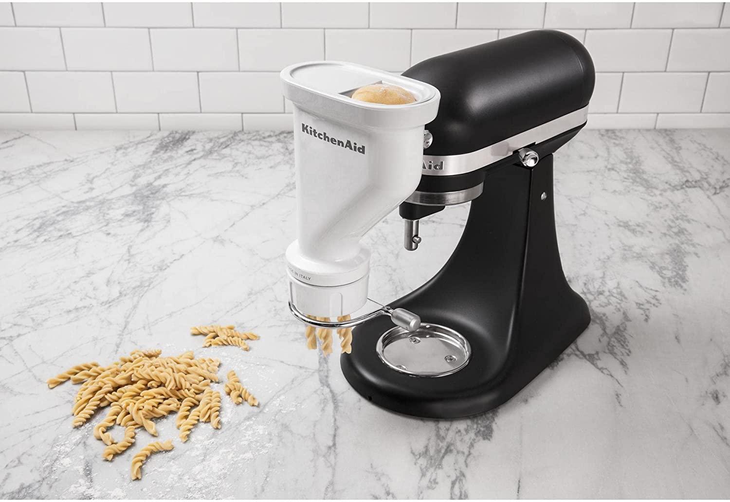KitchenAid KSMPEXTA Gourmet Pasta Press Attachment with 6 Interchangeable Pasta Plates, White