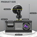 Dash Cam For Cars,Front And Inside,1080P Dual Camera With IR Night Vision,Loop Recording,Car DVR Blackbox With 2 Inch IPS Screen