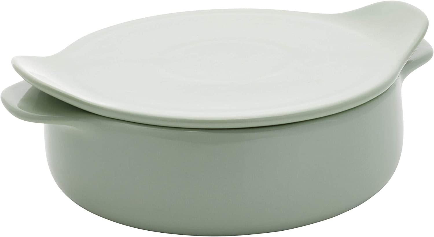 KitchenAid Vitrified Stoneware Round Baker, 2.25-Quart, Pistachio