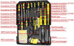 Tool Kit for Home,186 in 1 Screwdriver Set,Home Repair Basic Tool Kit Sets,General Household Hand Tool Kit Tie Rod Type Toolbox, Mechanics Tool Set Socket Auto Repair Tool