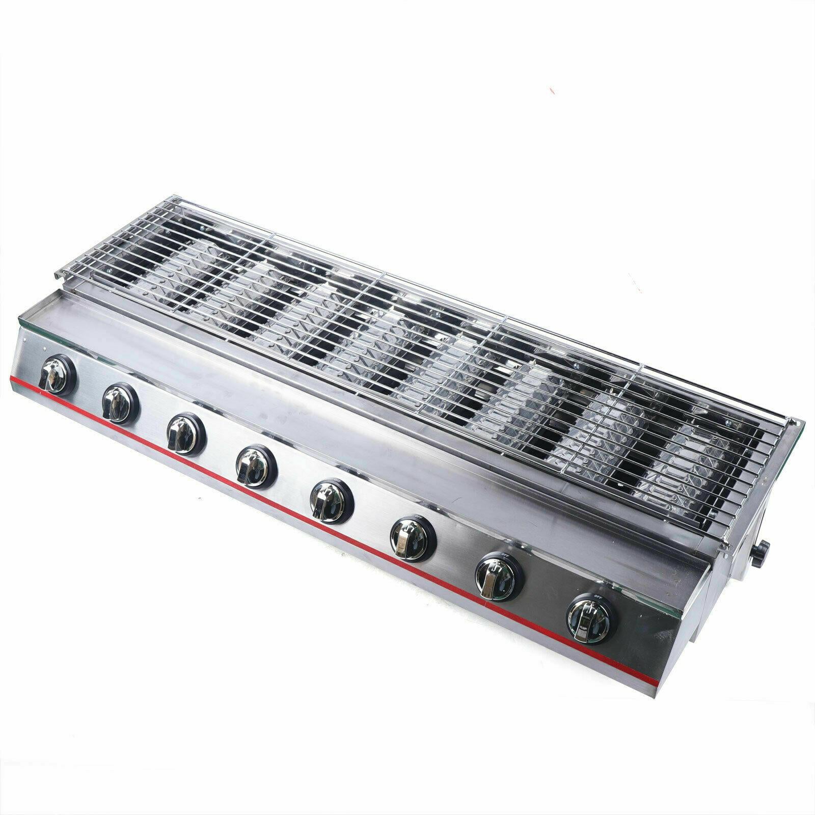 Commercial Lpg Gas Bbq Grill With 8 Burners Portable Gas Barbecues Griddle