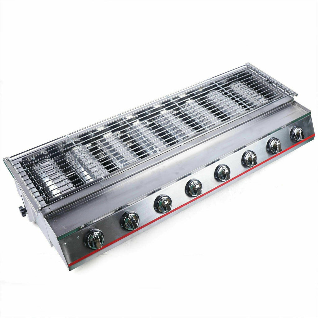Commercial Lpg Gas Bbq Grill With 8 Burners Portable Gas Barbecues Griddle