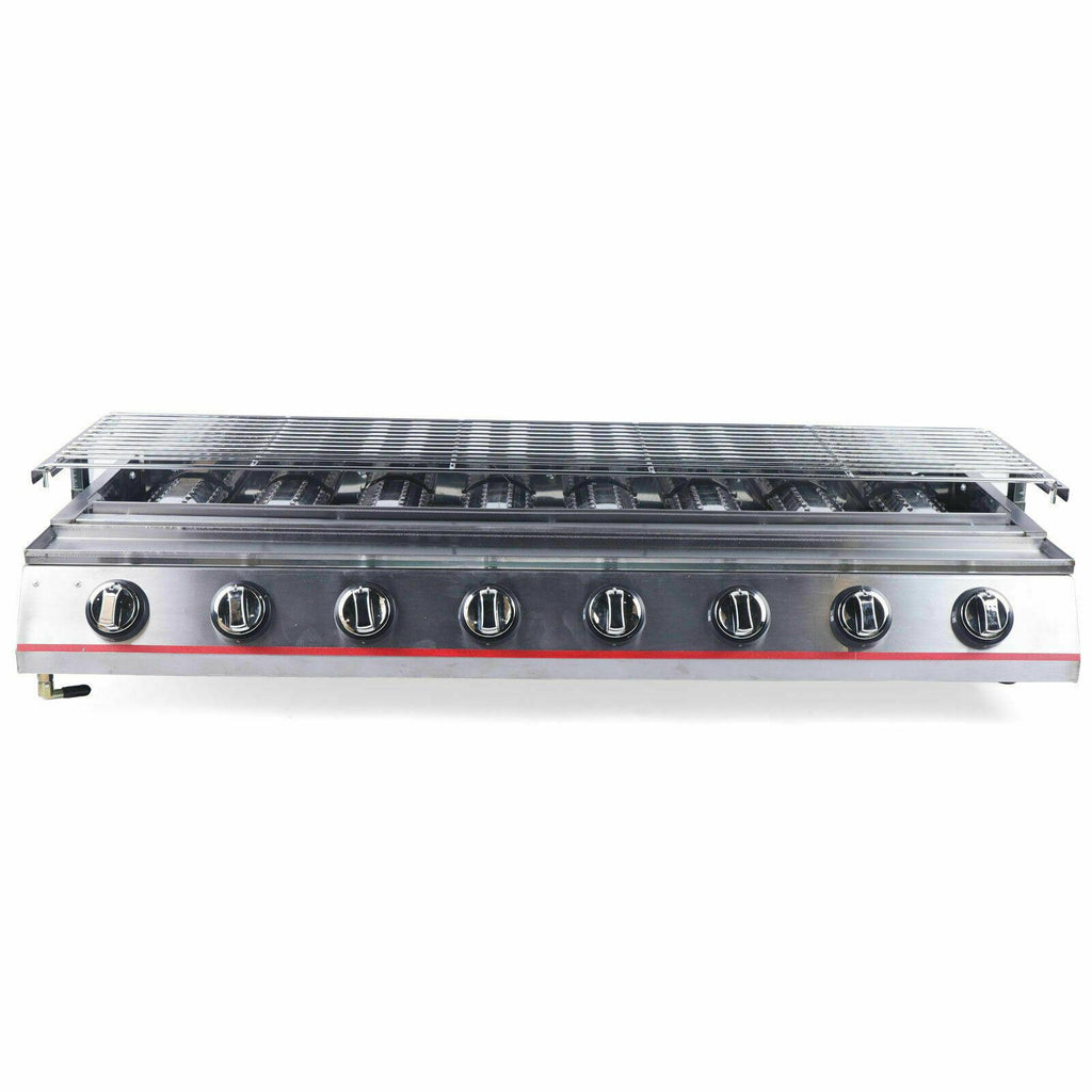 Commercial Lpg Gas Bbq Grill With 8 Burners Portable Gas Barbecues Griddle