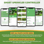 Smart Sprinkler Controller, Imolaza 8 Zone WiFi Sprinkler Controller, Automatic Remote WiFi Irrigation Controller, 8 Zone Indoor Irrigation Sprinkler Controller with Rain, ze, Wind Skip