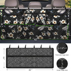 Femuar Car Trunk Organizer,Large Capacity Backseat Trunk Organizer(42"*18"),Collapsible Car Storage Bag with 8 Pocekt,Car Organizer for SUV/MPV/Truck - Hibiscus
