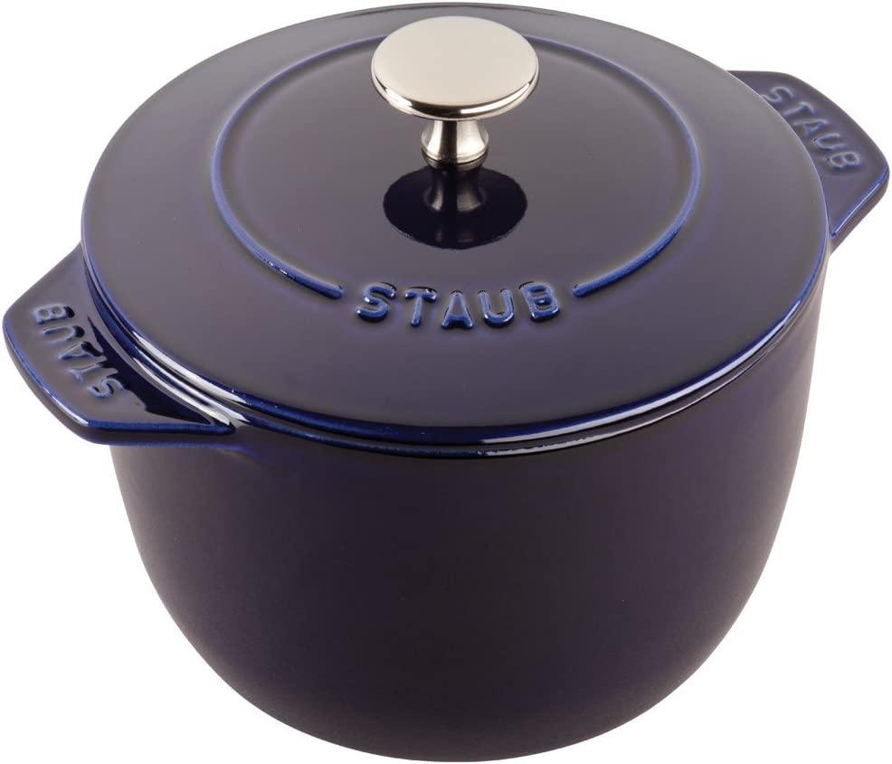 Staub Cast Iron 1.5-qt Petite French Oven - Dark Blue, Made in France