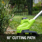 Greenworks 48V 14" Brushless Cordless Electric Lawn Mower, Leaf Blower, String Trimmer, Hedge Trimmer, Work Light, Fan, (2) 4.0Ah Batteries and Rapid Charger