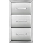 30"X17" Outdoor Kitchen Triple Drawer Paper Roll Holder  Steel Drawer
