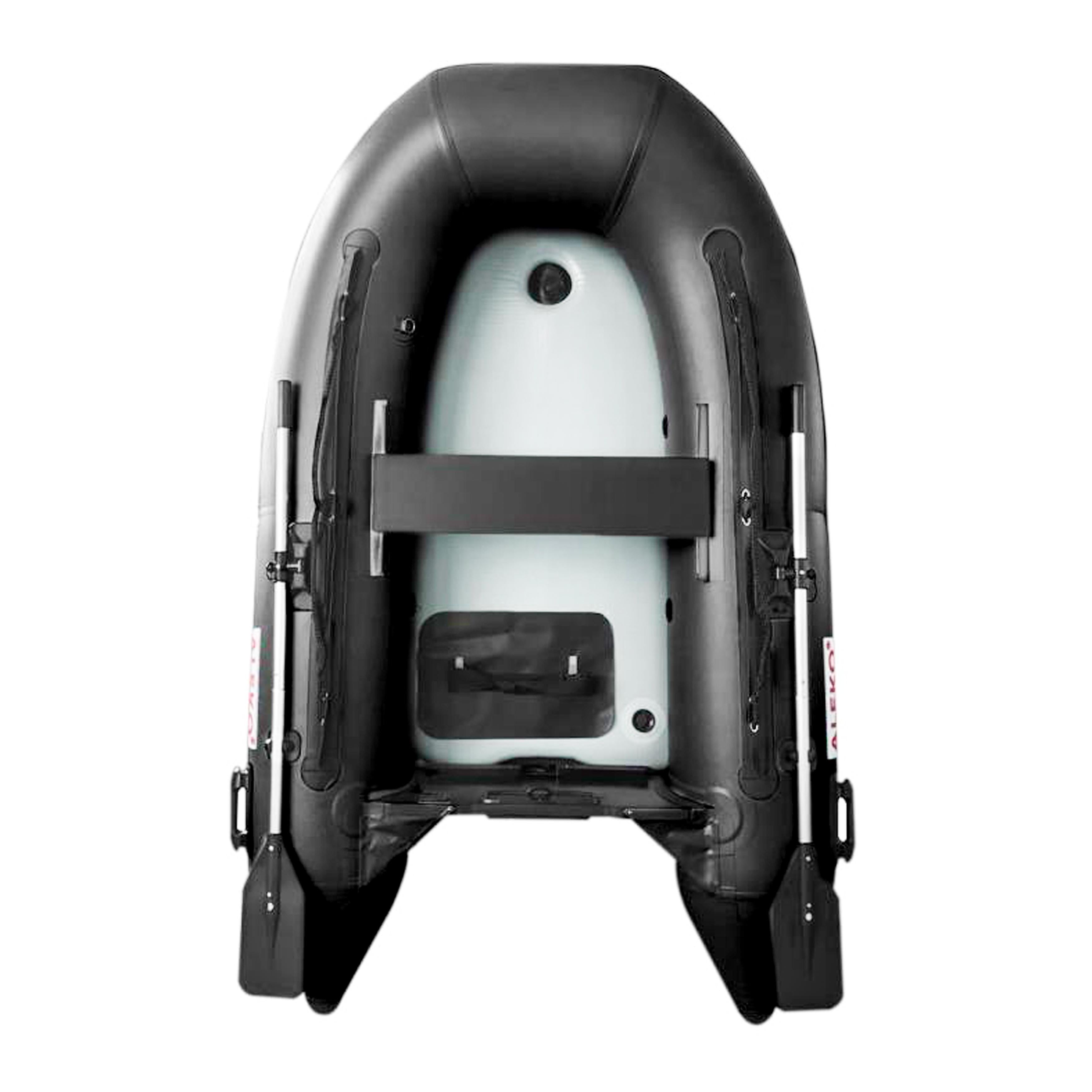 ALEKO Inflatable Air Floor Fishing Boat - 8.4 Foot - Black