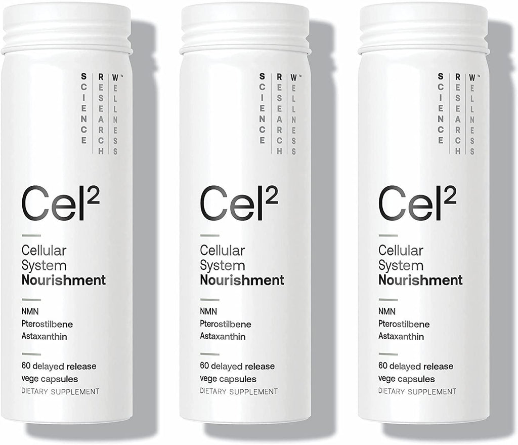SRW Laboratories Cel² Nourishment | Supports Youthful Cell Function, Healthy DNA, and Healthy Levels of NAD+  | 180 Capsules
