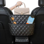 Wallet Handbag Car Supplies StoraBetween Car Seats Car Organizer Mesh Bag With Extra Back Pocket Car Seat Back Organizer Box Car Accessories