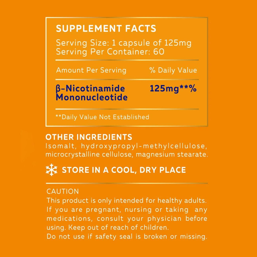 Elevant Prime NMN Supplement | NAD Booster | 3rd Party Tested, Ultra-Pure, More Direct Than NR | Nicotinamide Mononucleotide for Health, Energy, Aging, Vitality, Heart, Brain | 360 Count - 125mg