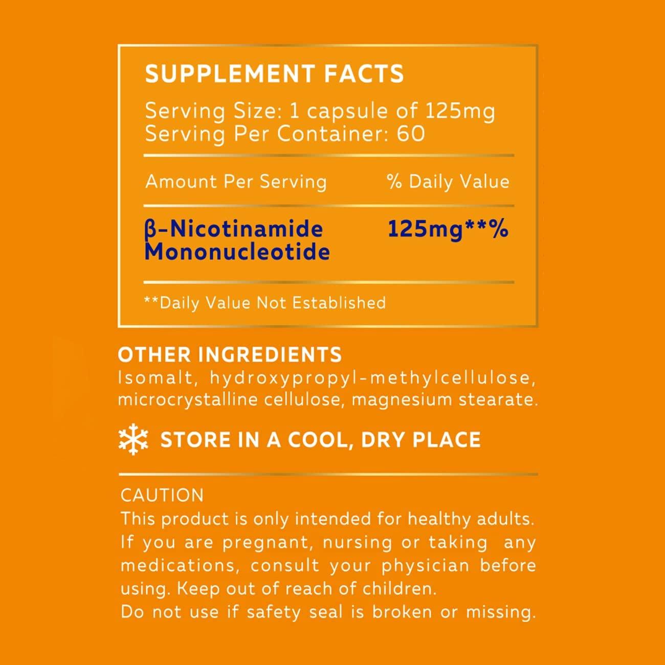 Elevant Prime NMN Supplement | NAD Booster | 3rd Party Tested, Ultra-Pure, More Direct Than NR | Nicotinamide Mononucleotide for Health, Energy, Aging, Vitality, Heart, Brain | 360 Count - 125mg