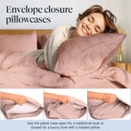 LuxClub 6 PC King Size Sheet Set Bamboo Sheets Deep Pockets 18" Eco Friendly Wrinkle Free Cooling Sheets Machine Washable Hotel Bedding Silky Soft - Pearl Pink King