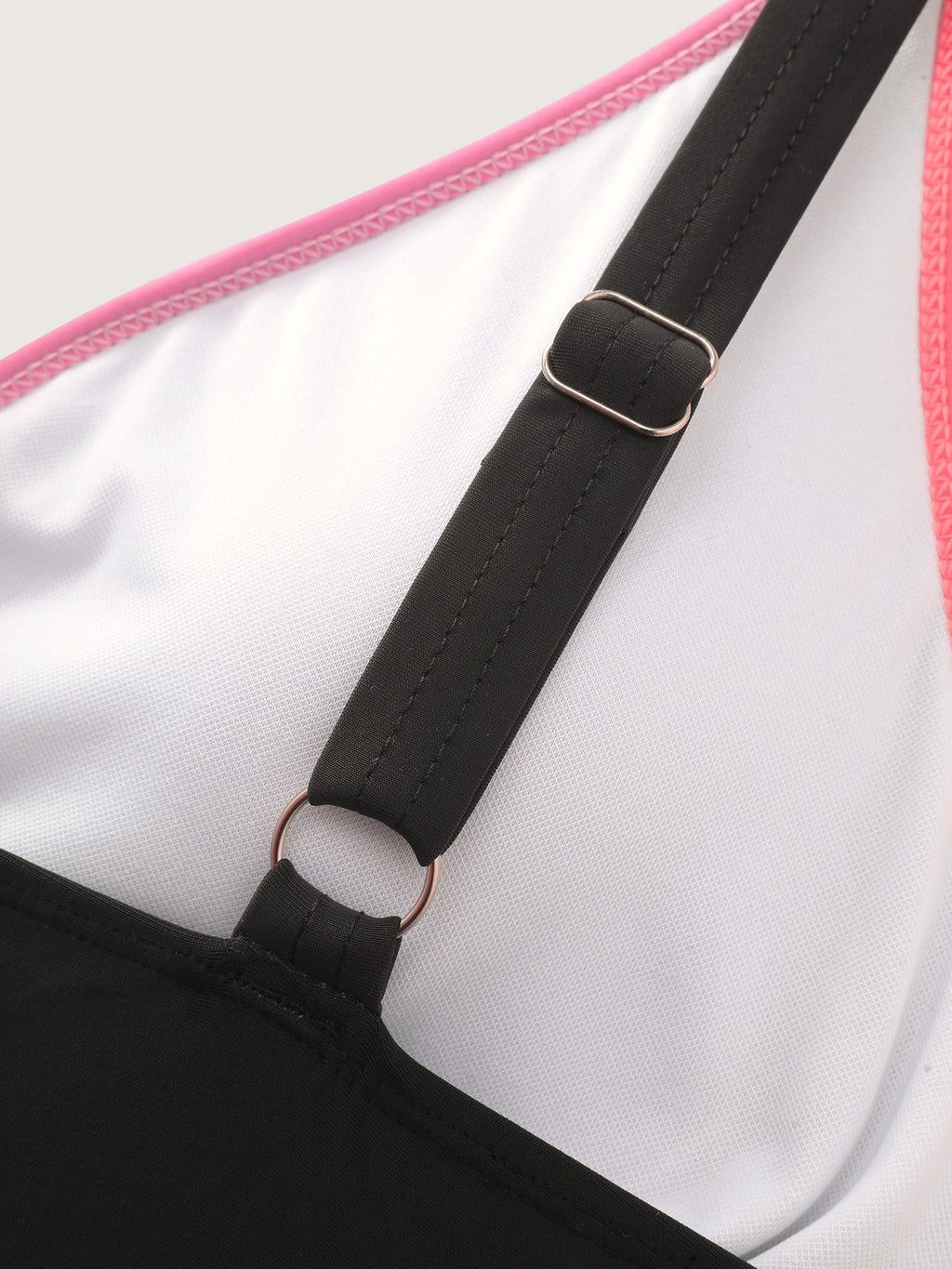 Color Contrast Stretchy Swim Top