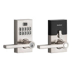 917 SmartCode Satin Nickel Contemporary Electronic Single-Cylinder Halifax Door Lever Featuring SmartKey Security