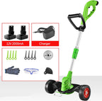 PEIHAN Hand-held Hand Push Dual-use Lightweight Lawn Edger,Powerful Electric Strimmer Household Lawn Mower Telescopic for Tree Branch Hedges DIY Lawn Garden Care Tool,Green