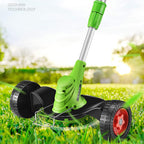 PEIHAN Hand-held Hand Push Dual-use Lightweight Lawn Edger,Powerful Electric Strimmer Household Lawn Mower Telescopic for Tree Branch Hedges DIY Lawn Garden Care Tool,Green