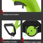 PEIHAN Hand-held Hand Push Dual-use Lightweight Lawn Edger,Powerful Electric Strimmer Household Lawn Mower Telescopic for Tree Branch Hedges DIY Lawn Garden Care Tool,Green