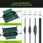 Waterproof Outdoor Extension Cord Safety Junction Box - Protect Your Outlet &amp; Cable Connections!