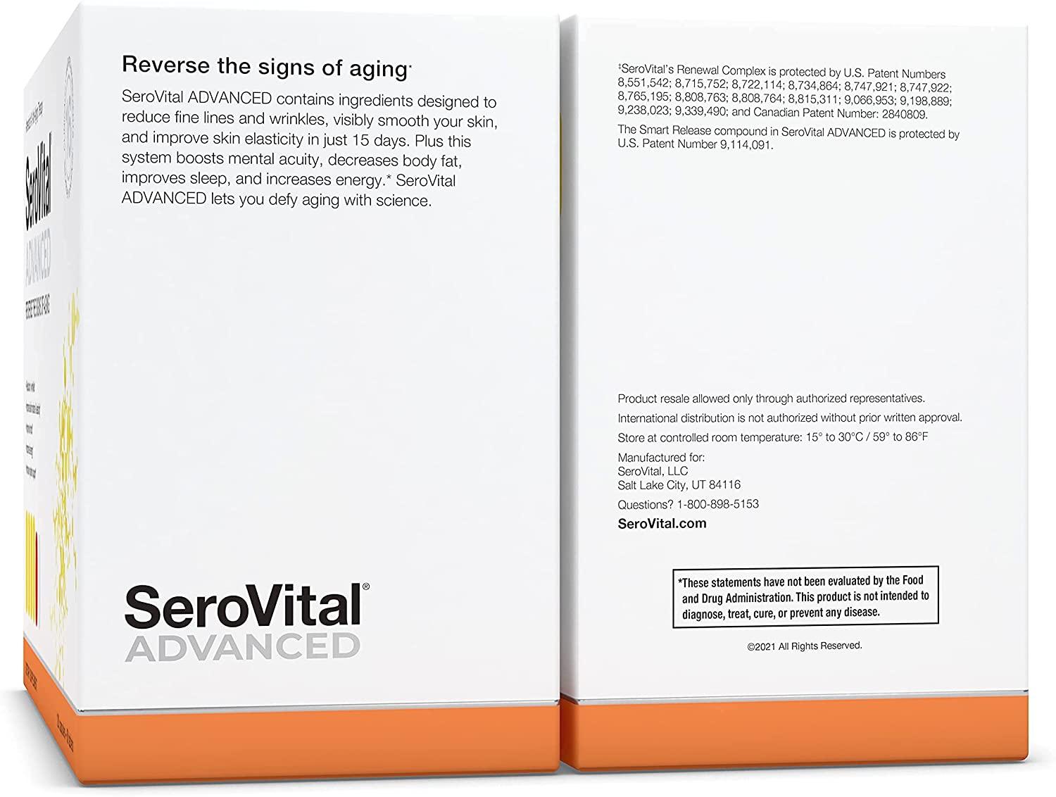 SeroVital Advanced for Women - Anti Aging Supplements - Renewal Supplements for Women - Supplement for Skin - Immunity Support - HGH Boosting Dietary Supplement for Women (3-Pack)