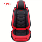 PU Leather Full Car Seat Covers Universal Fit Most Cars Four Seasons Car Seat Protector Waterproof Premium Textured Seat Cushion