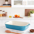 STAUB Ceramics Rectangular Baking Dish, 13x9-inch, Rustic Turquoise