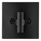 PrestiSpyglass Matte Black Square Single Cylinder Deadbolt Featuring SmartKey Security