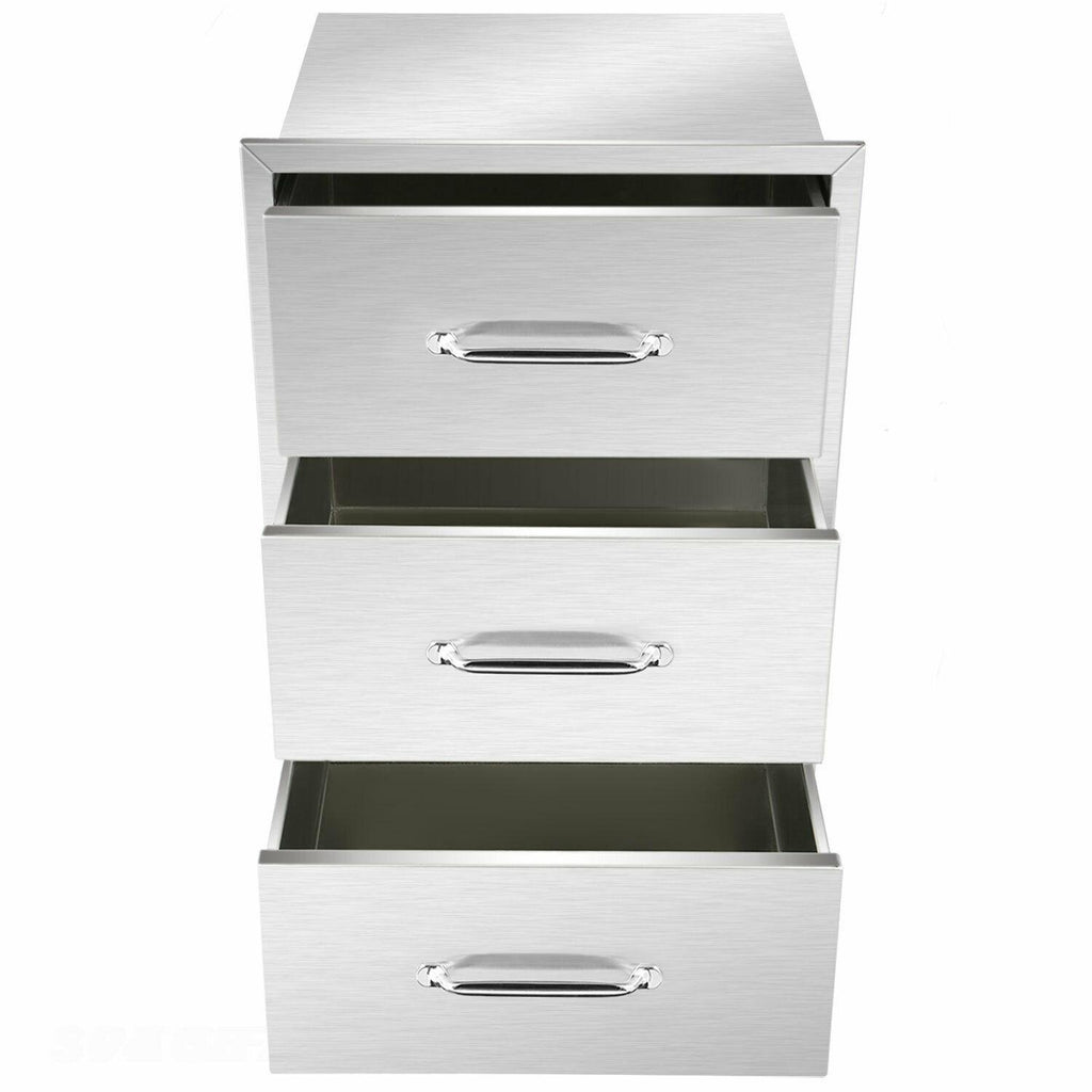 Outdoor Kitchen Drawers 18x21x21 Inch BBQ  Steel Triple Drawers,New