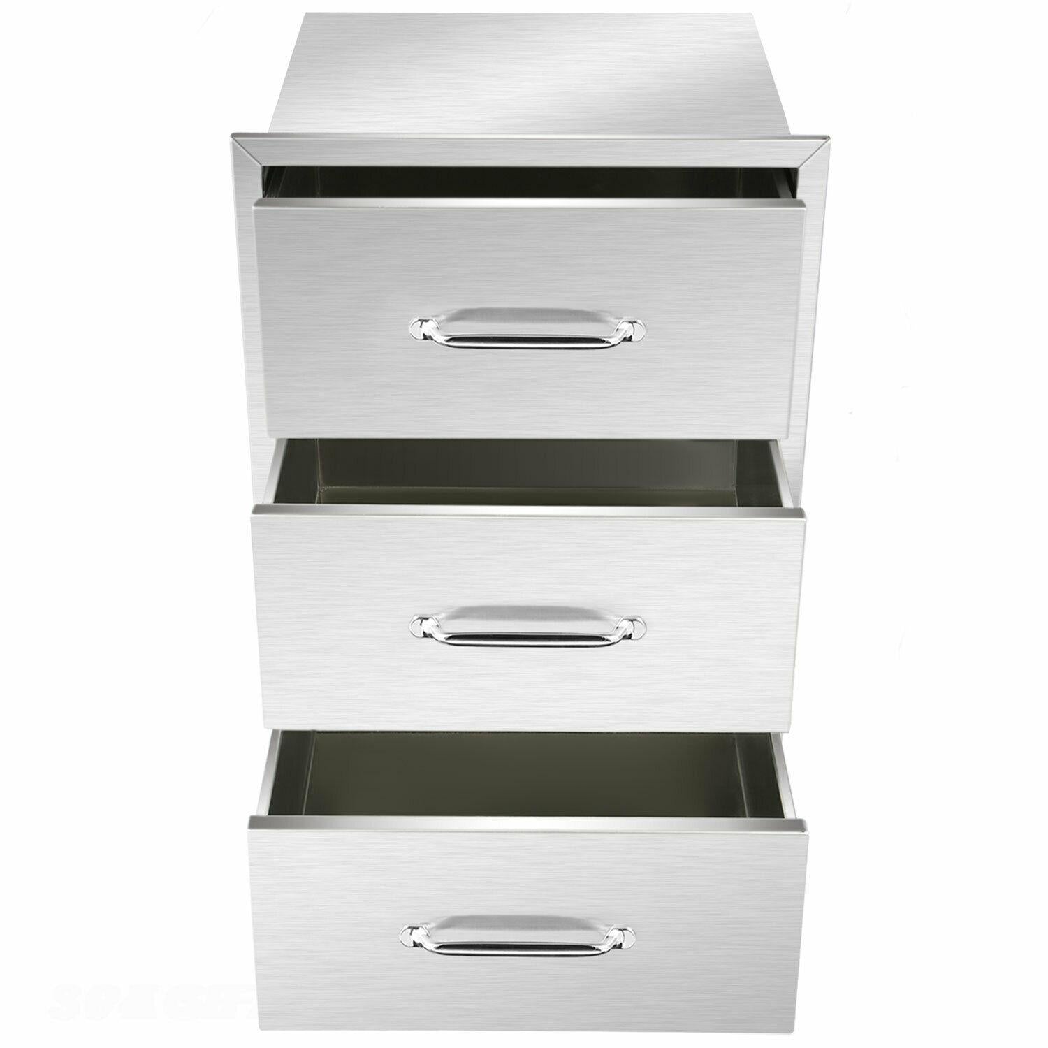 Outdoor Kitchen Drawers 18x21x21 Inch BBQ  Steel Triple Drawers,New