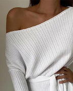 Bell Sleeve Tied Detail Knit Top
