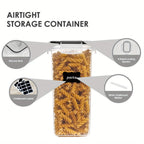 9-Piece Airtight Food StoraContainers Set: Keep Your Kitchen &amp; Pantry Organized &amp; BPA-Free! Includes Labels For Spaghetti, Cereal, Flour &amp; Oats.