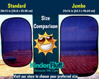 kinder Fluff Car Window Shades (4X) for Baby - The Only Certified Car Sun Shade Blocking 99.95% UVR-Award Winning - Automotive Window Sunshades, Van, SUV, Truck, RV, Camper -XL