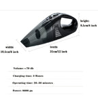 Car Vacuum Cleaner, 8000pa Cordless Rechargeable Car Mini Vacuum Cleaner, Handheld Dry &amp; Wet Car Dust Remover For Car Home Office Desktop